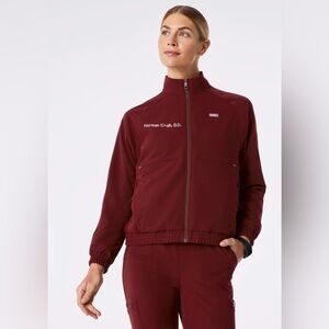 Figs Maroon Women's Jacket